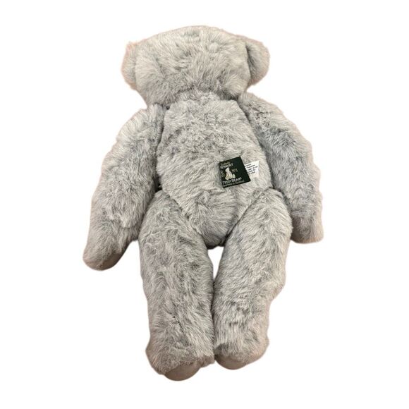 Vermont Teddy Bear Company Jointed Gray 16" with Blue Signature Eyes Gray Suit - Picture 9 of 16